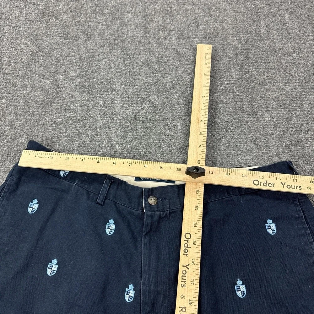 Vintage Polo Ralph Lauren‎ Shorts Mens 35 Blue Crest Embroidered Chino 9 Inseam